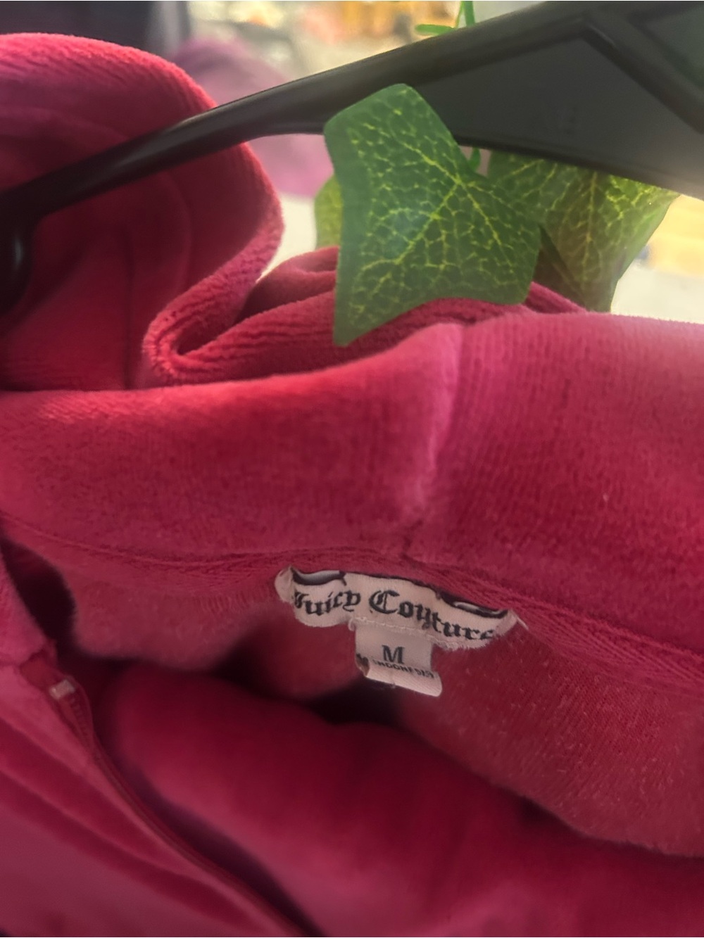 Juicy Couture Hot Pink Velour Sweatshirt Hoodie